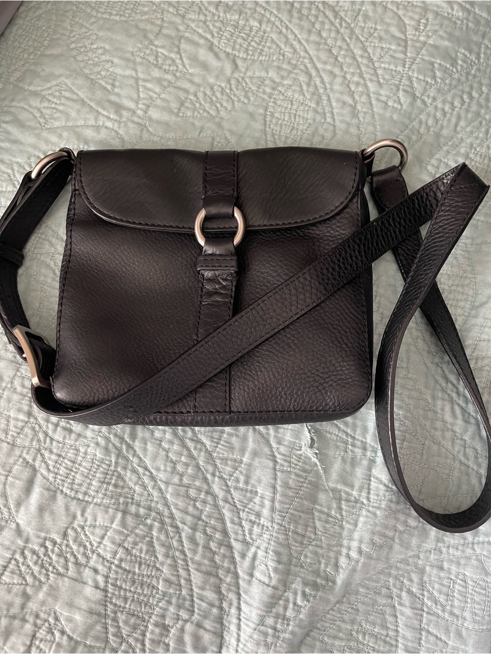 Cole Haan Classic Black Leather Crossbody Bag